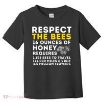 Respect The Bees Bee Lover Beekeeping & Beekeeper Toddler T-Shirt thumb 0