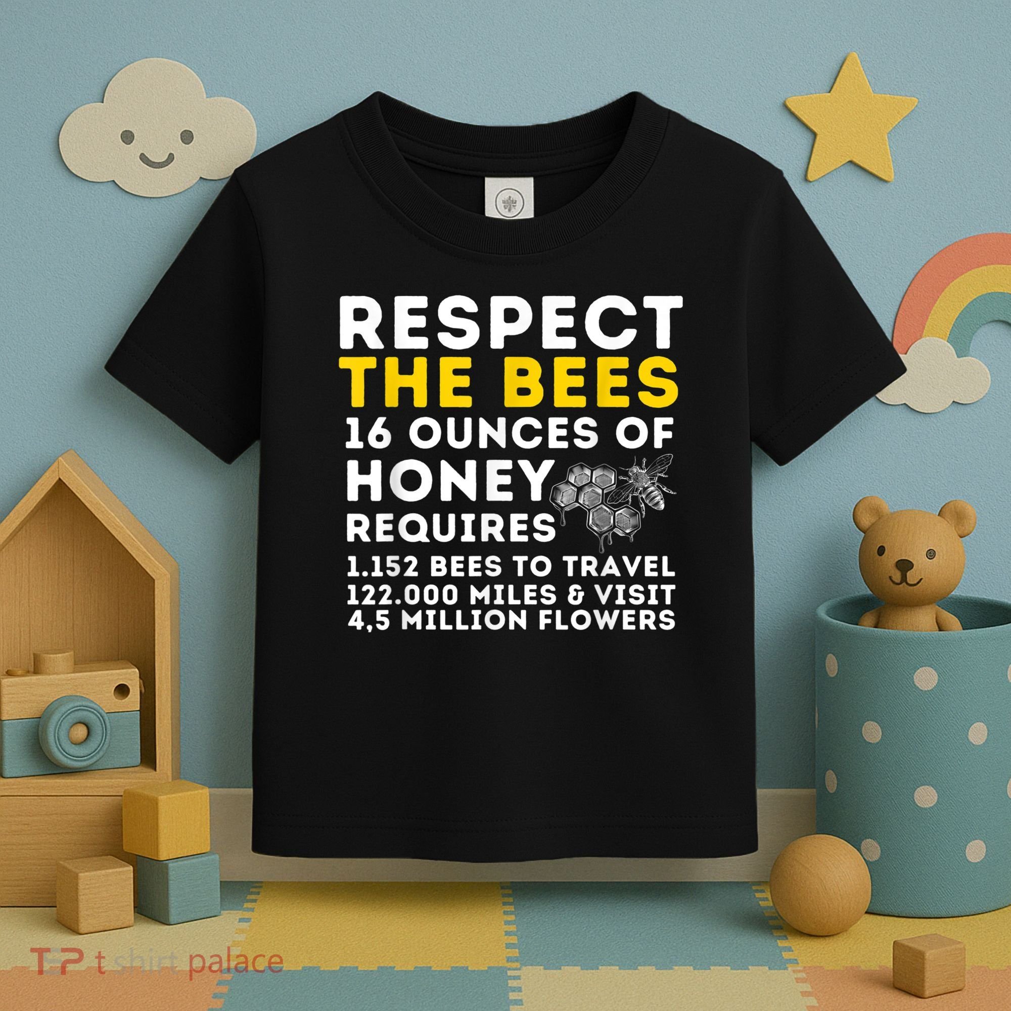 Respect The Bees Bee Lover Beekeeping & Beekeeper Toddler T-Shirt