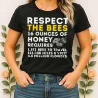 Respect The Bees Bee Lover Beekeeping & Beekeeper Women's T-Shirt thumb 2