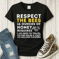 Respect The Bees Bee Lover Beekeeping & Beekeeper Women's T-Shirt thumb 3