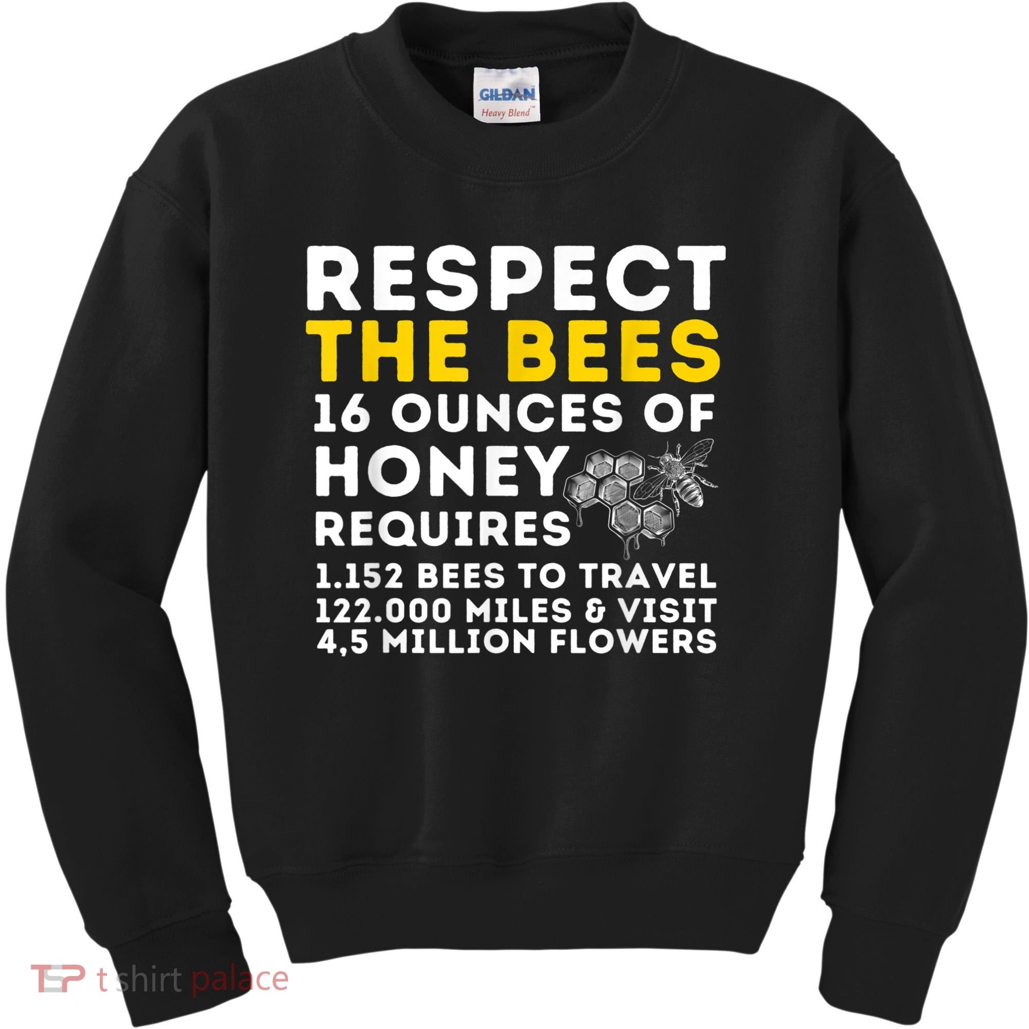 Respect The Bees Bee Lover Beekeeping & Beekeeper Kids Sweatshirt
