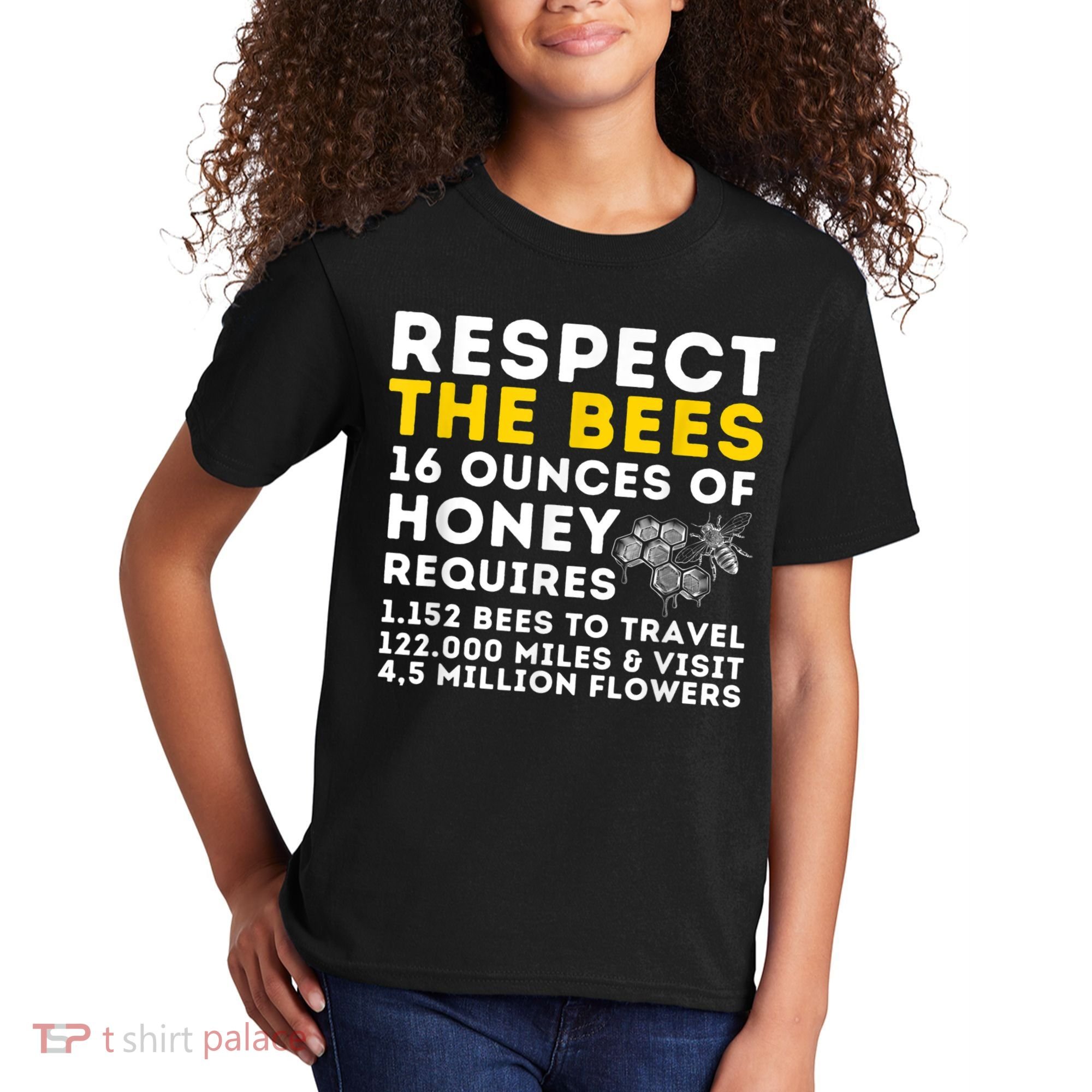 Respect The Bees Bee Lover Beekeeping & Beekeeper Kids T-Shirt