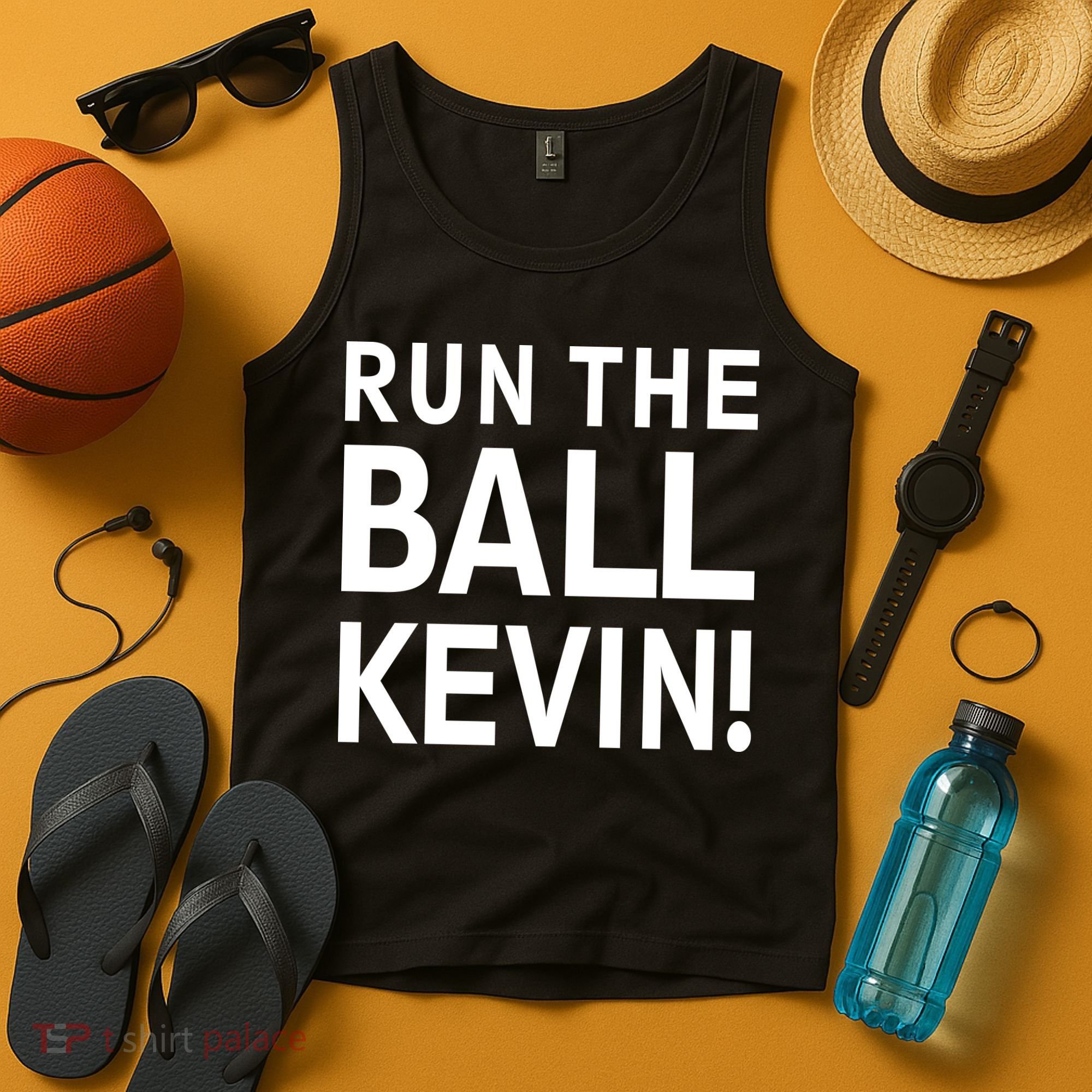 Run The Ball Kevin Funny Football Fan Meme Tank Top