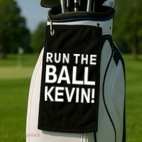 Run The Ball Kevin Funny Football Fan Meme Golf Towel thumb 2