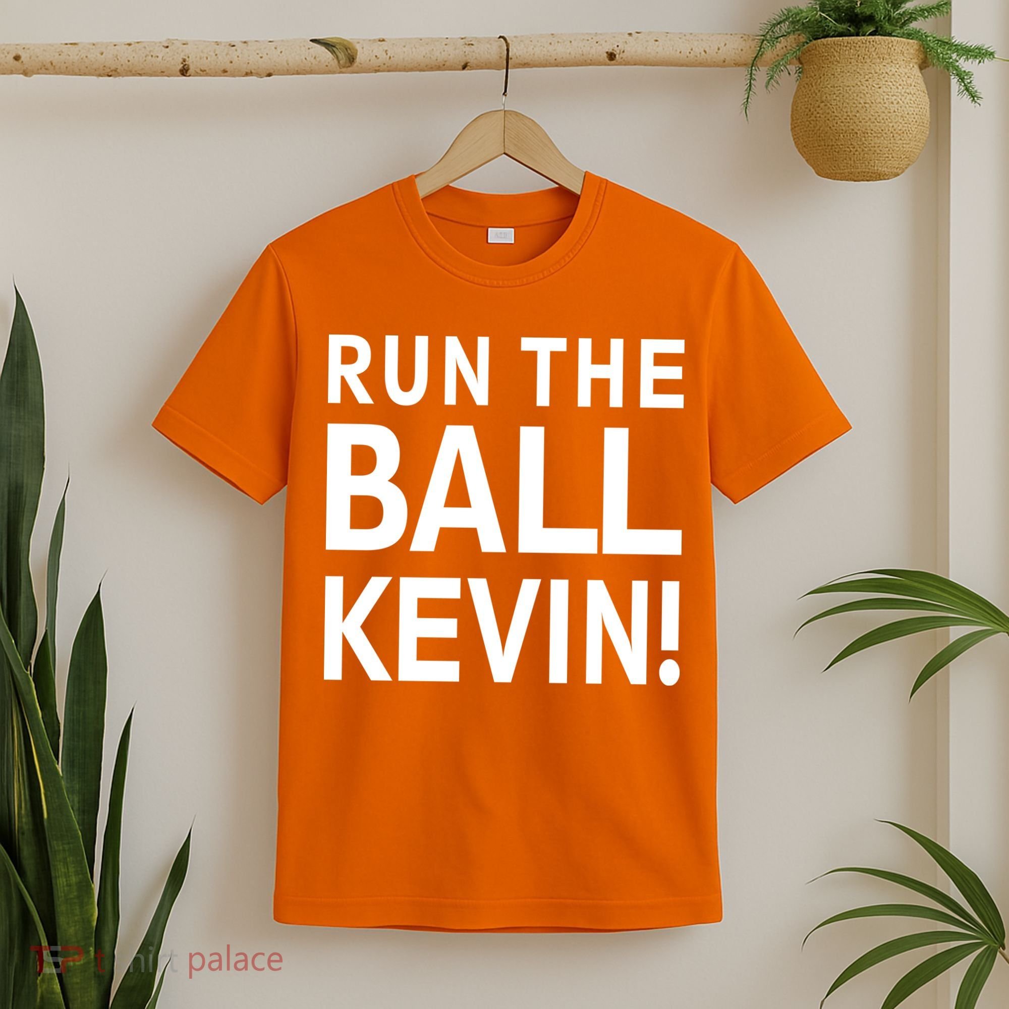 Run The Ball Kevin Funny Football Fan Meme T-Shirt