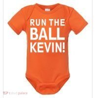 Run The Ball Kevin Funny Football Fan Meme Baby Bodysuit thumb 0