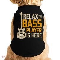 Relax The Bass Player Is Here Bass Guitar Gift Doggie Tank thumb 0