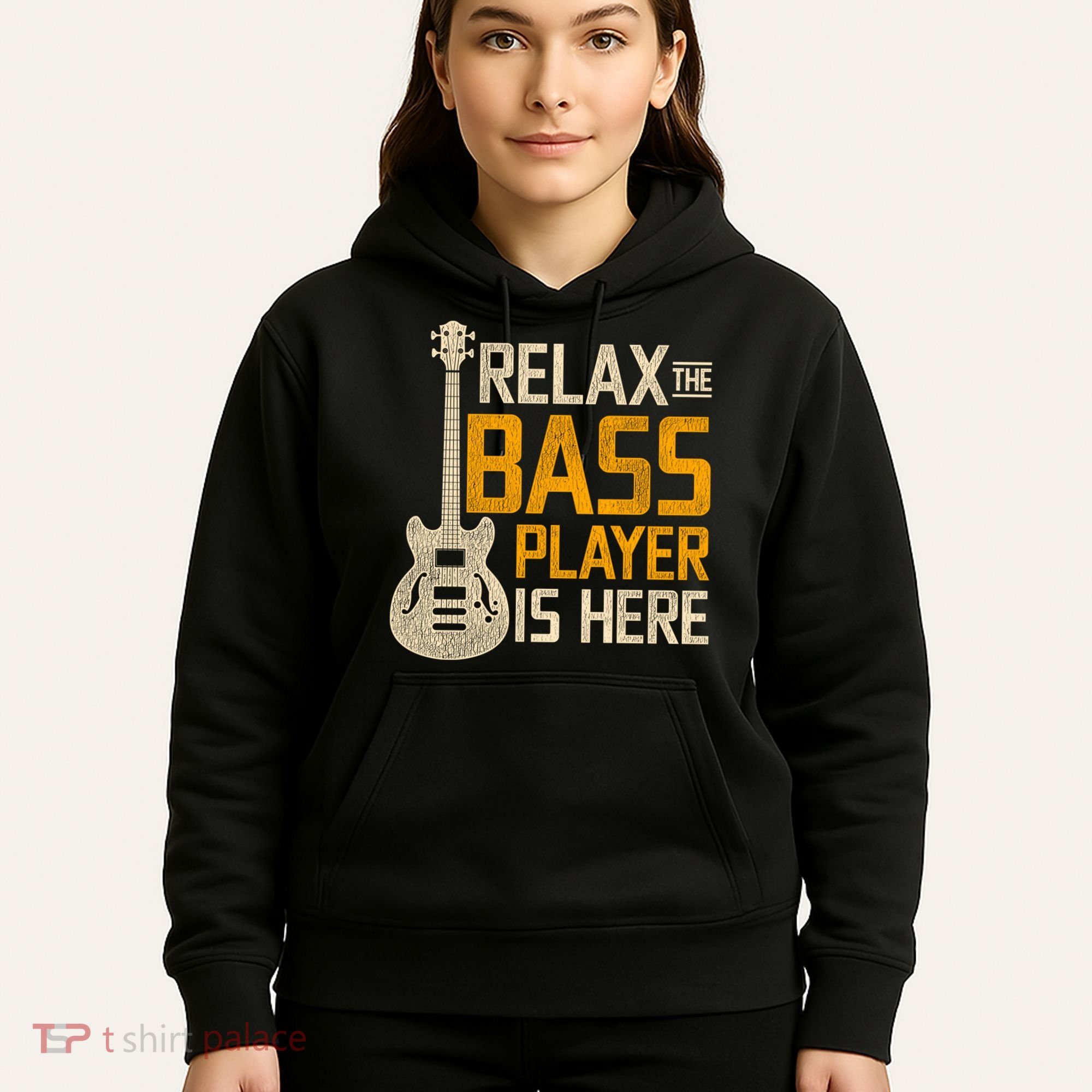 Relax The Bass Player Is Here Bass Guitar Gift Hoodie