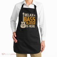 Relax The Bass Player Is Here Bass Guitar Gift Apron thumb 2