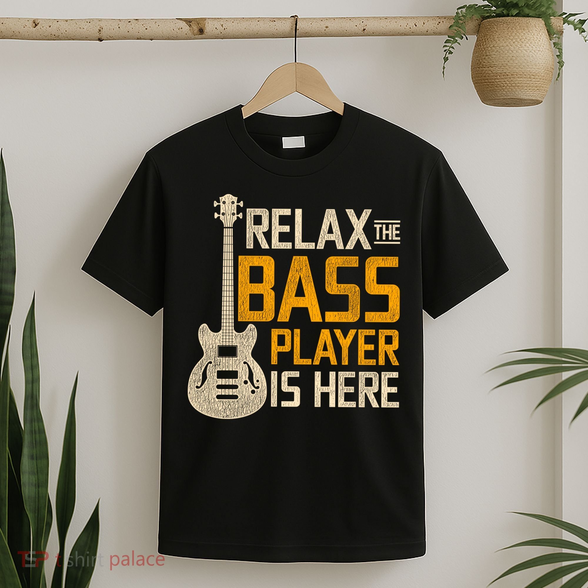 Relax The Bass Player Is Here Bass Guitar Gift T-Shirt