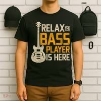 Relax The Bass Player Is Here Bass Guitar Gift T-Shirt thumb 6