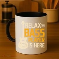 Relax The Bass Player Is Here Bass Guitar Gift Coffee Mug thumb 4