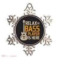 Relax The Bass Player Is Here Bass Guitar Gift Ornament thumb 0