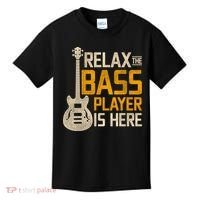 Relax The Bass Player Is Here Bass Guitar Gift Kids T-Shirt thumb 0