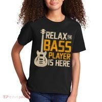 Relax The Bass Player Is Here Bass Guitar Gift Kids T-Shirt thumb 2