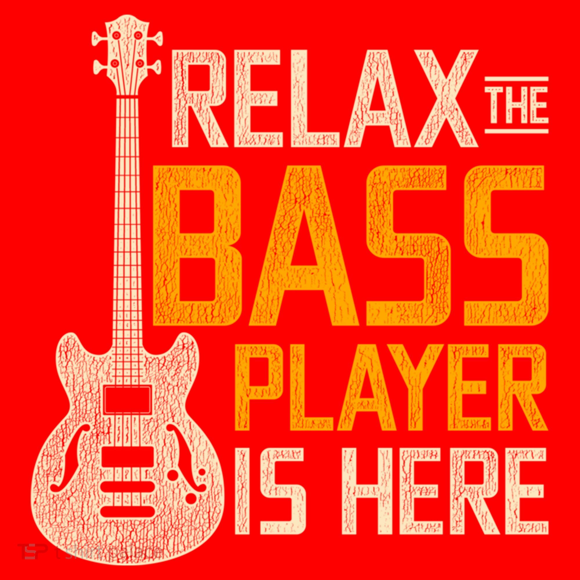 Relax The Bass Player Is Here Bass Guitar Gift Santa Hat