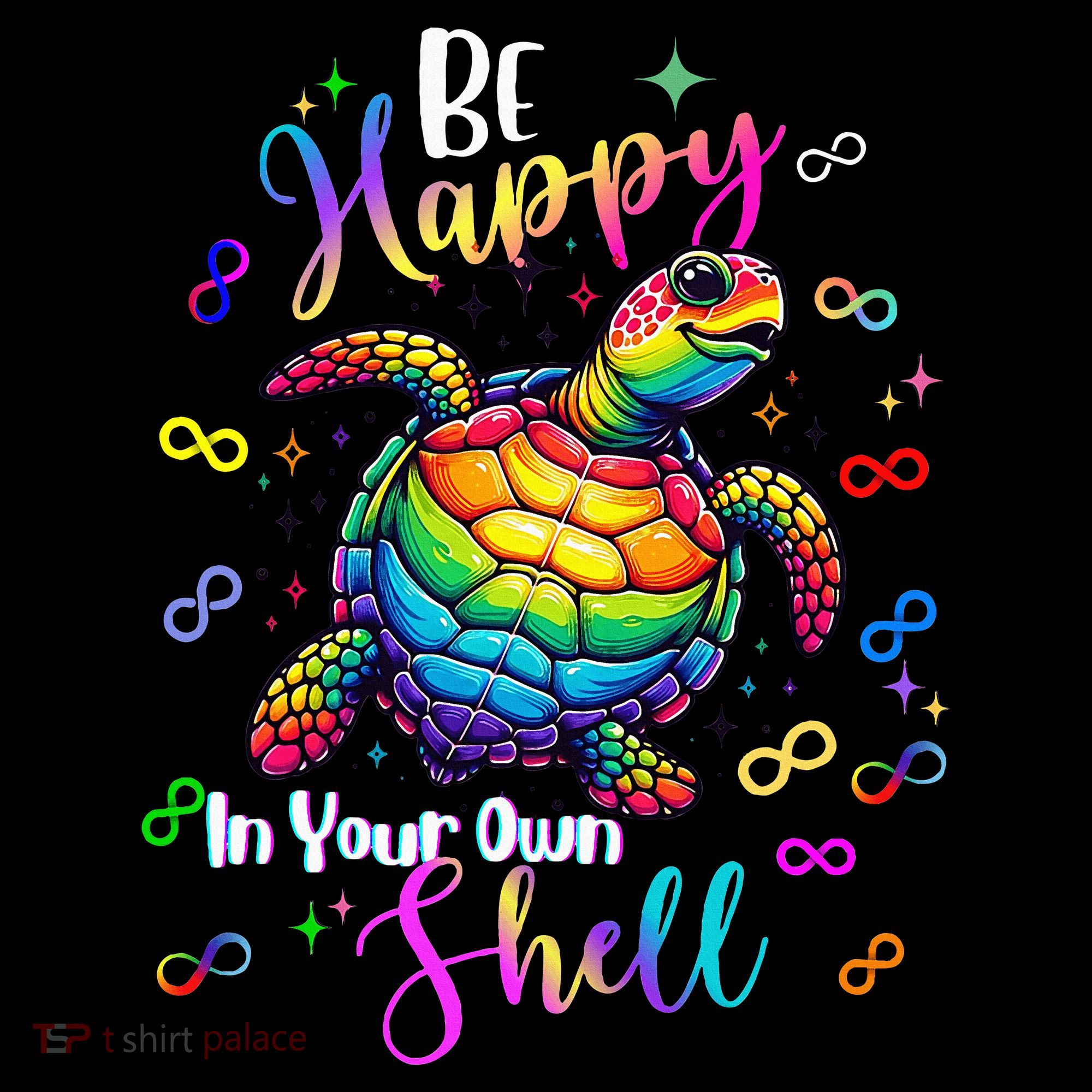 Rainbow Turtle Be Happy In Your Own Shell Autism Awareness USA-Made Doggie Bandana