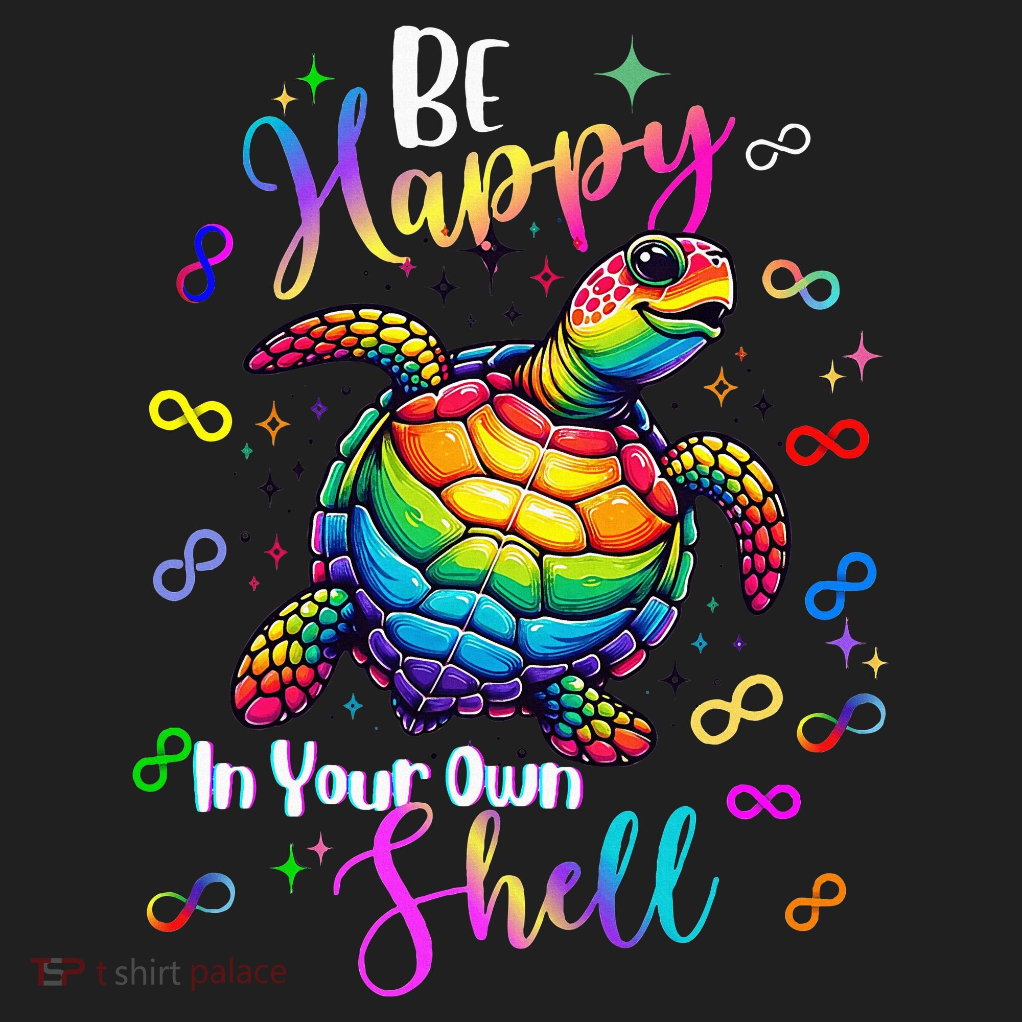 Rainbow Turtle Be Happy In Your Own Shell Autism Awareness Comfort Colors Heavyweight Long Sleeve T-Shirt