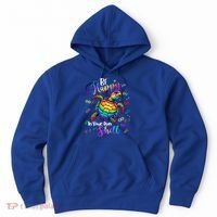 Rainbow Turtle Be Happy In Your Own Shell Autism Awareness Hoodie thumb 0