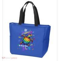 Rainbow Turtle Be Happy In Your Own Shell Autism Awareness Tote Bag thumb 3