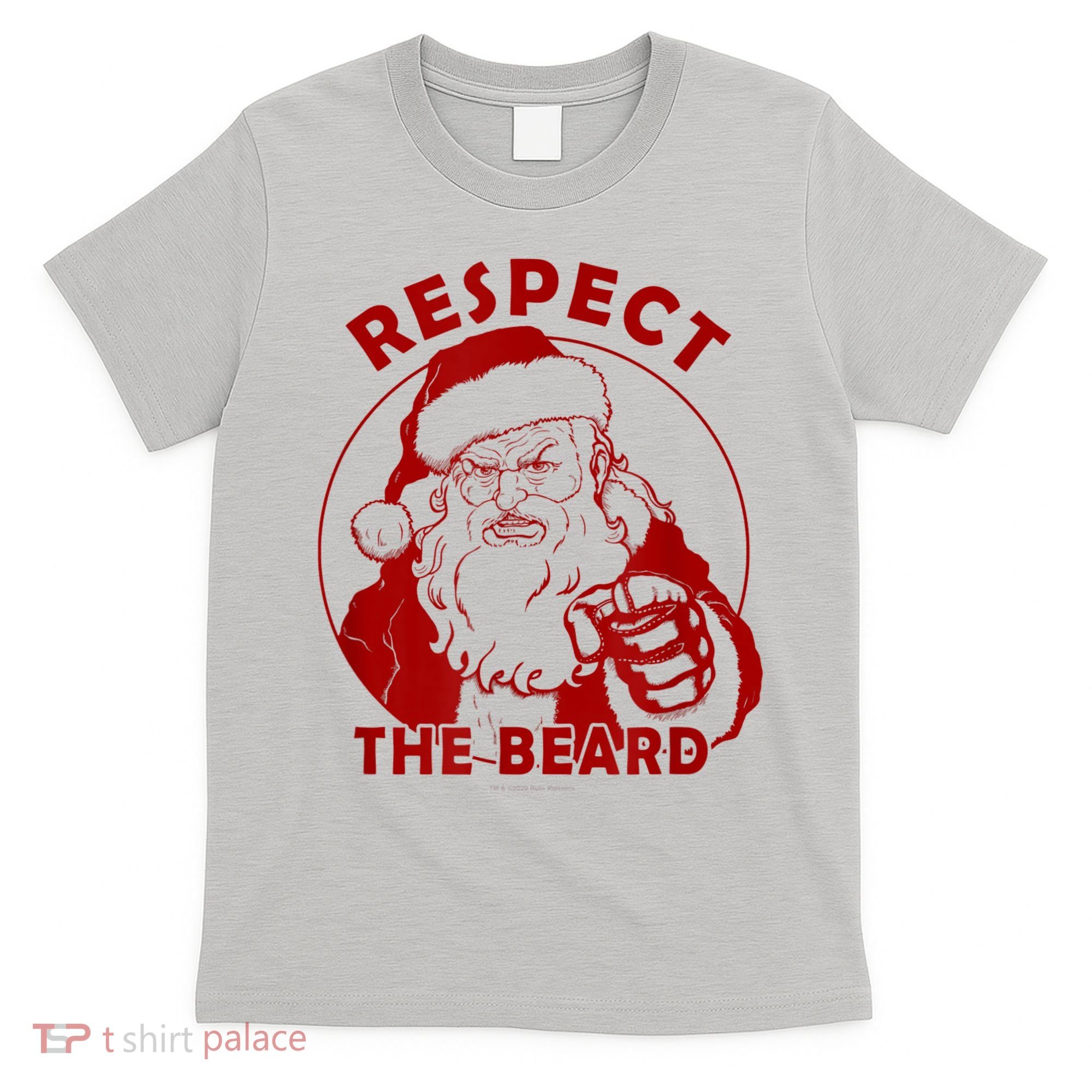 Respect The Beard Santa Claus Funny Christmas T-Shirt