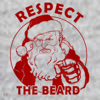 Respect The Beard Santa Claus Funny Christmas T-Shirt thumb 7