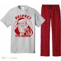 Respect The Beard Santa Claus Funny Christmas Pajama Set thumb 0