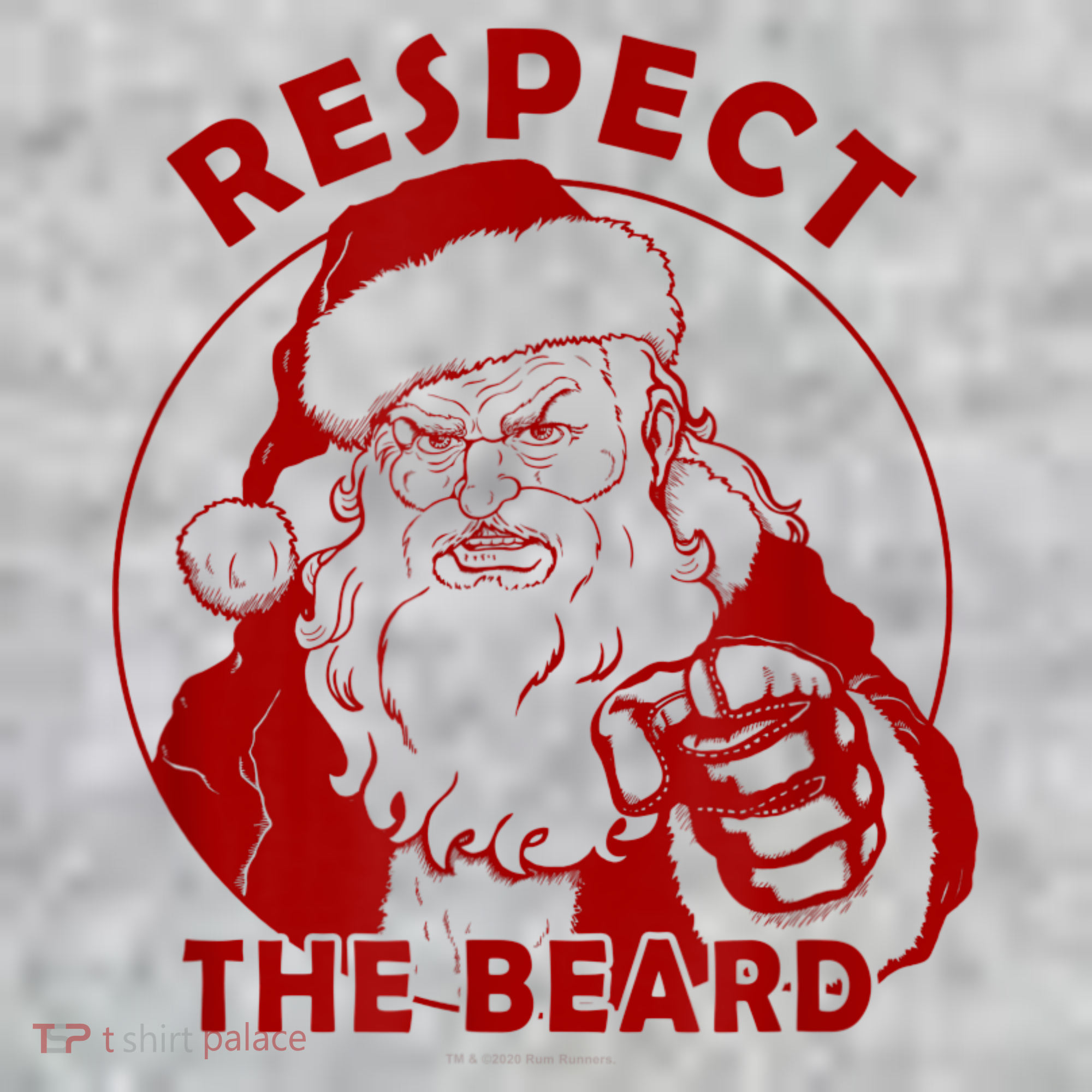 Respect The Beard Santa Claus Funny Christmas Pajama Set
