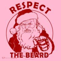 Respect The Beard Santa Claus Funny Christmas Coaster thumb 2