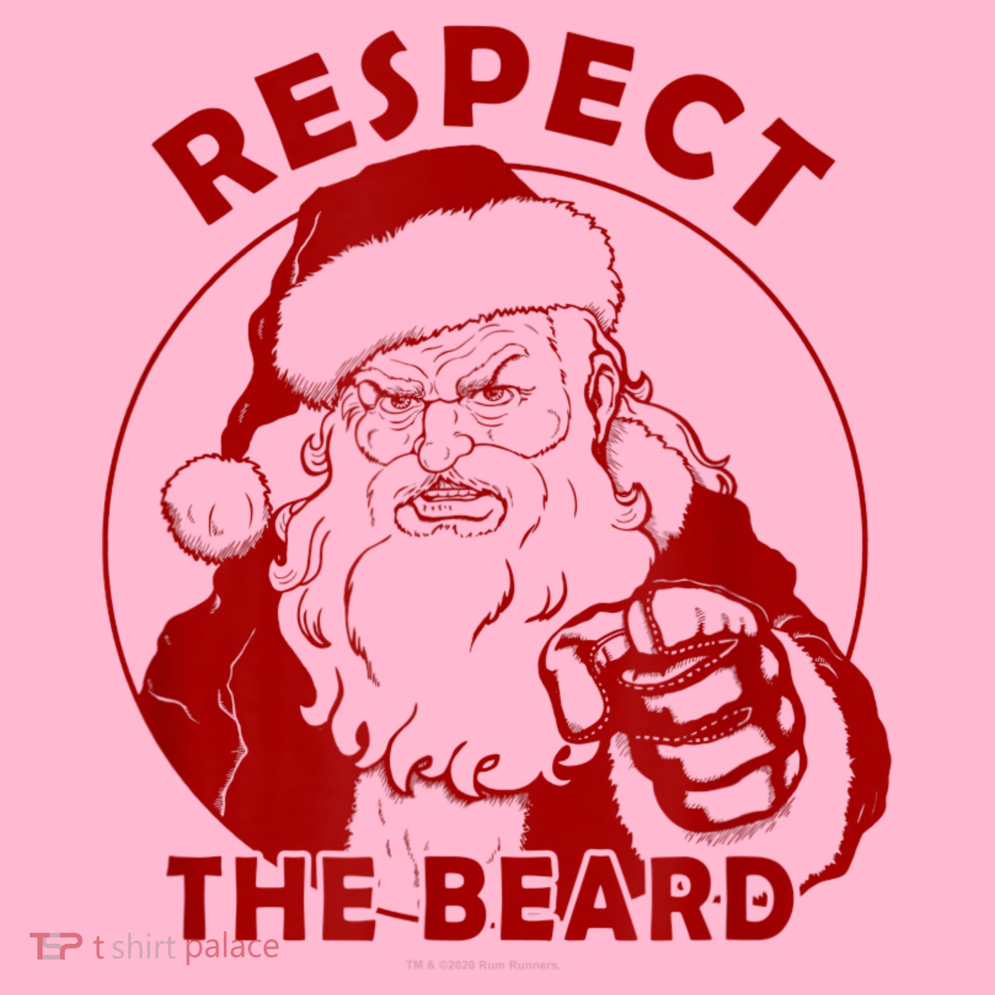 Respect The Beard Santa Claus Funny Christmas Coaster
