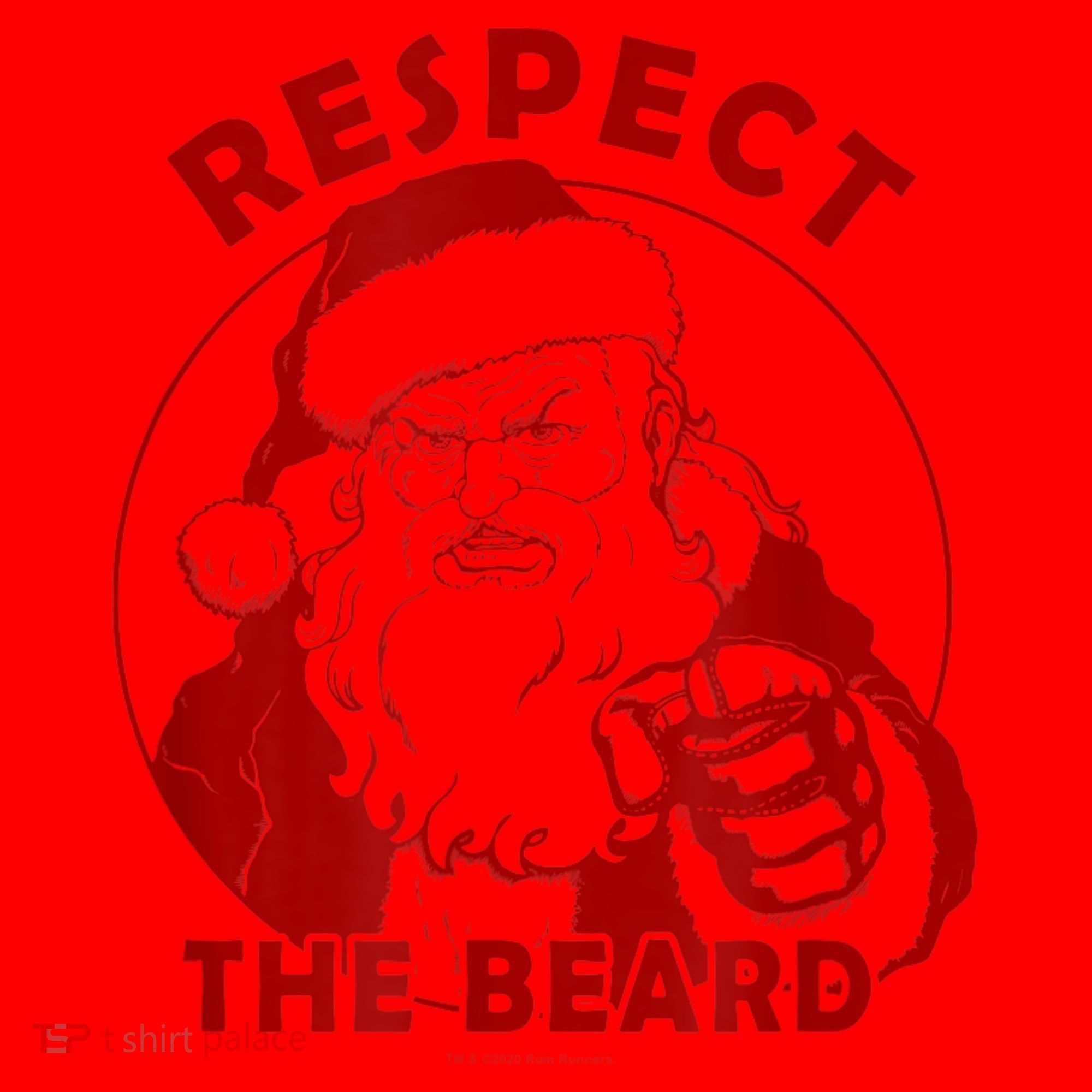 Respect The Beard Santa Claus Funny Christmas Santa Hat