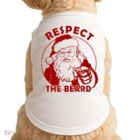 Respect The Beard Santa Claus Funny Christmas Doggie Tank thumb 0
