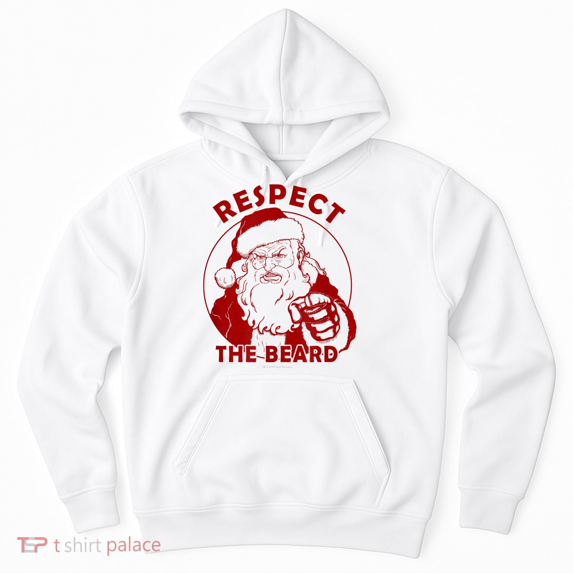 Respect The Beard Santa Claus Funny Christmas Hoodie