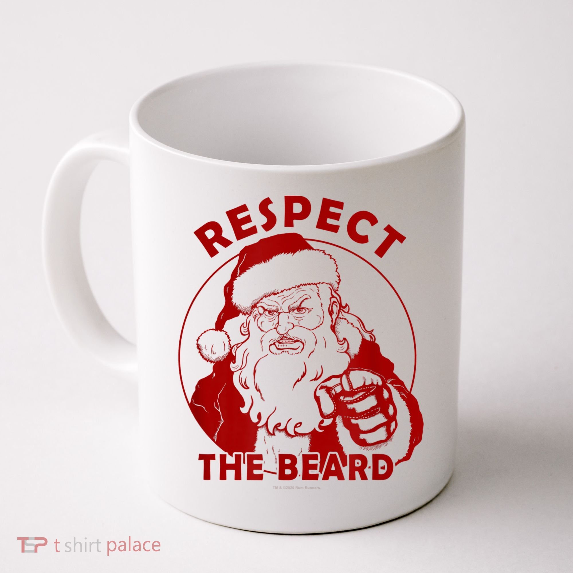 Respect The Beard Santa Claus Funny Christmas Coffee Mug