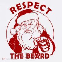 Respect The Beard Santa Claus Funny Christmas Beanie thumb 2