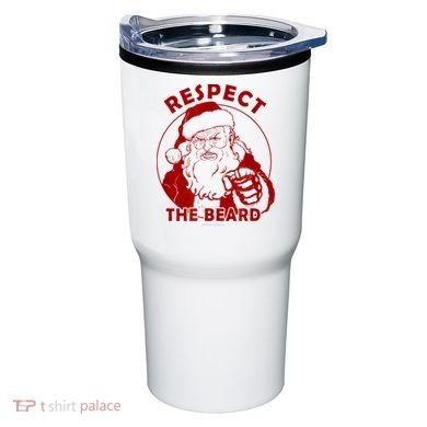 Respect The Beard Santa Claus Funny Christmas Tumbler