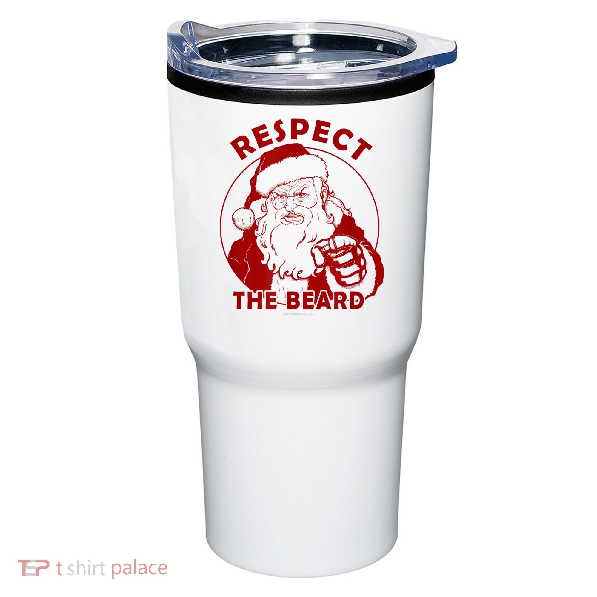 Respect The Beard Santa Claus Funny Christmas Tumbler