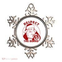 Respect The Beard Santa Claus Funny Christmas Ornament thumb 0
