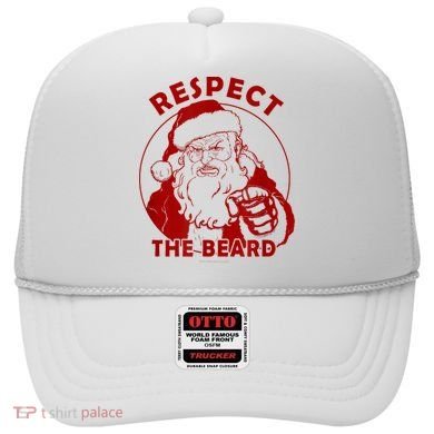 Respect The Beard Santa Claus Funny Christmas Hat