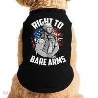 Right To Bare Arms 4th Of July Funny Gym Workout Doggie Tank thumb 0