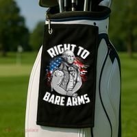 Right To Bare Arms 4th Of July Funny Gym Workout Golf Towel thumb 2