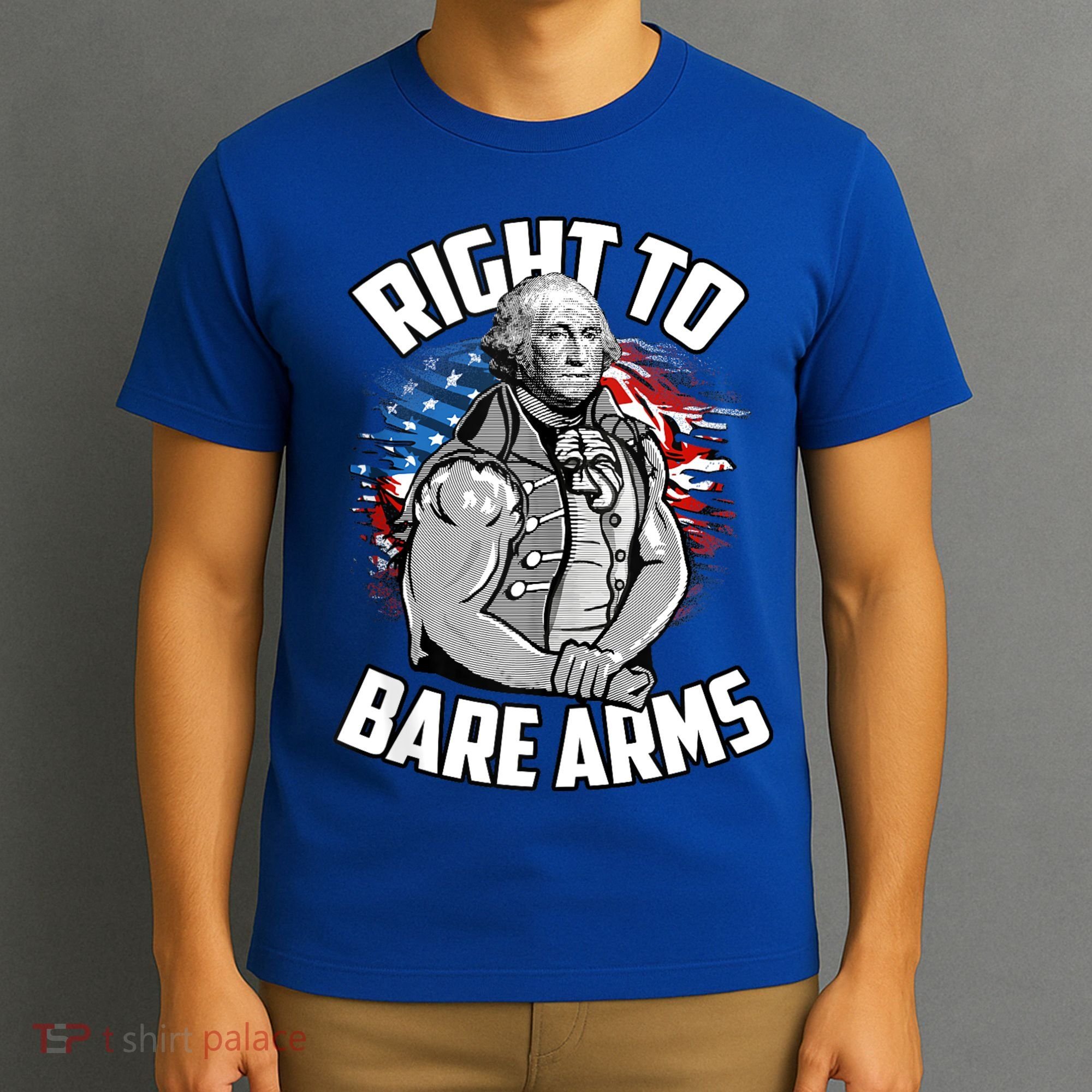 Right To Bare Arms 4th Of July Funny Gym Workout T-Shirt