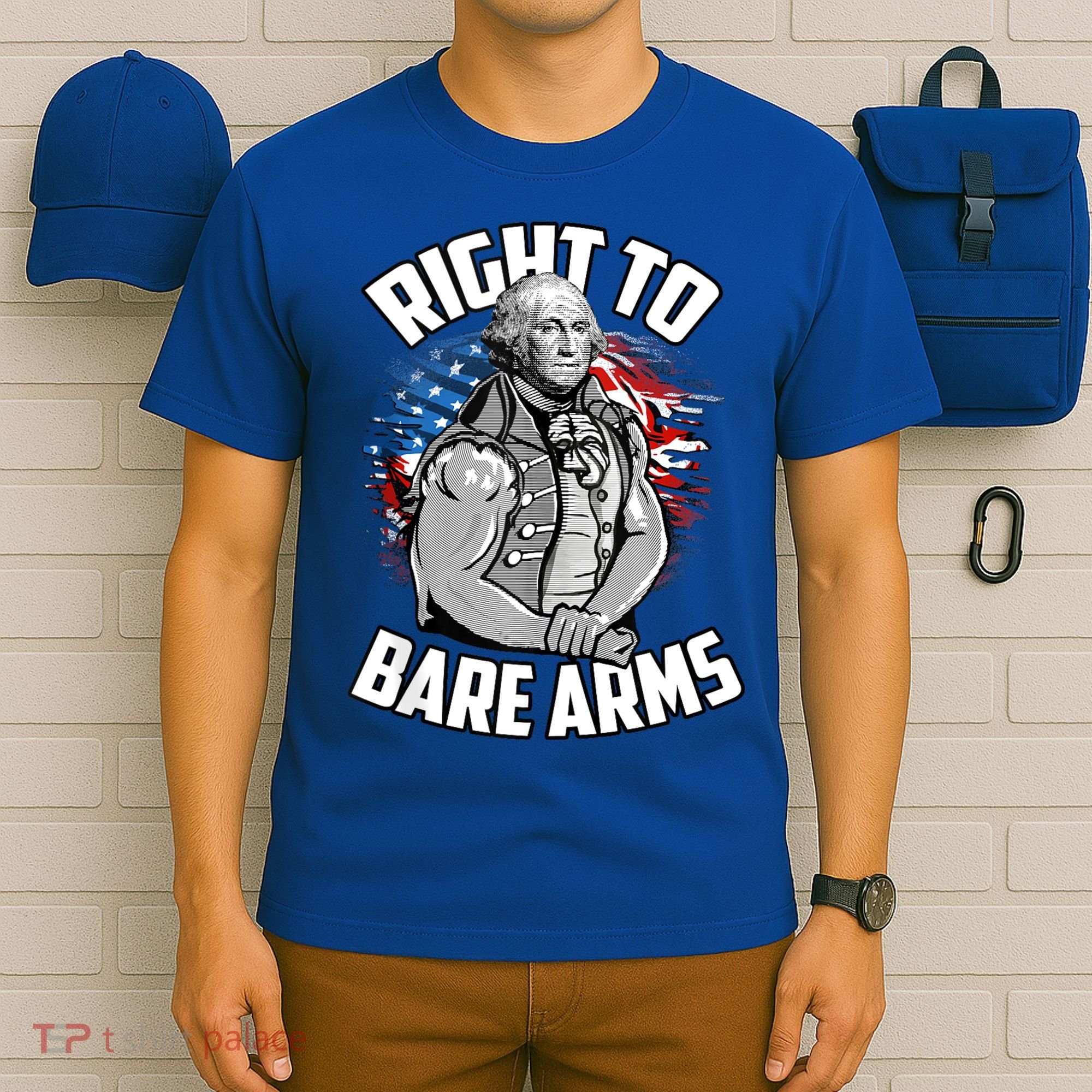 Right To Bare Arms 4th Of July Funny Gym Workout T-Shirt