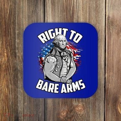 Right To Bare Arms 4th Of July Funny Gym Workout Coaster