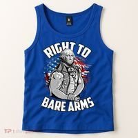 Right To Bare Arms 4th Of July Funny Gym Workout Tank Top thumb 2
