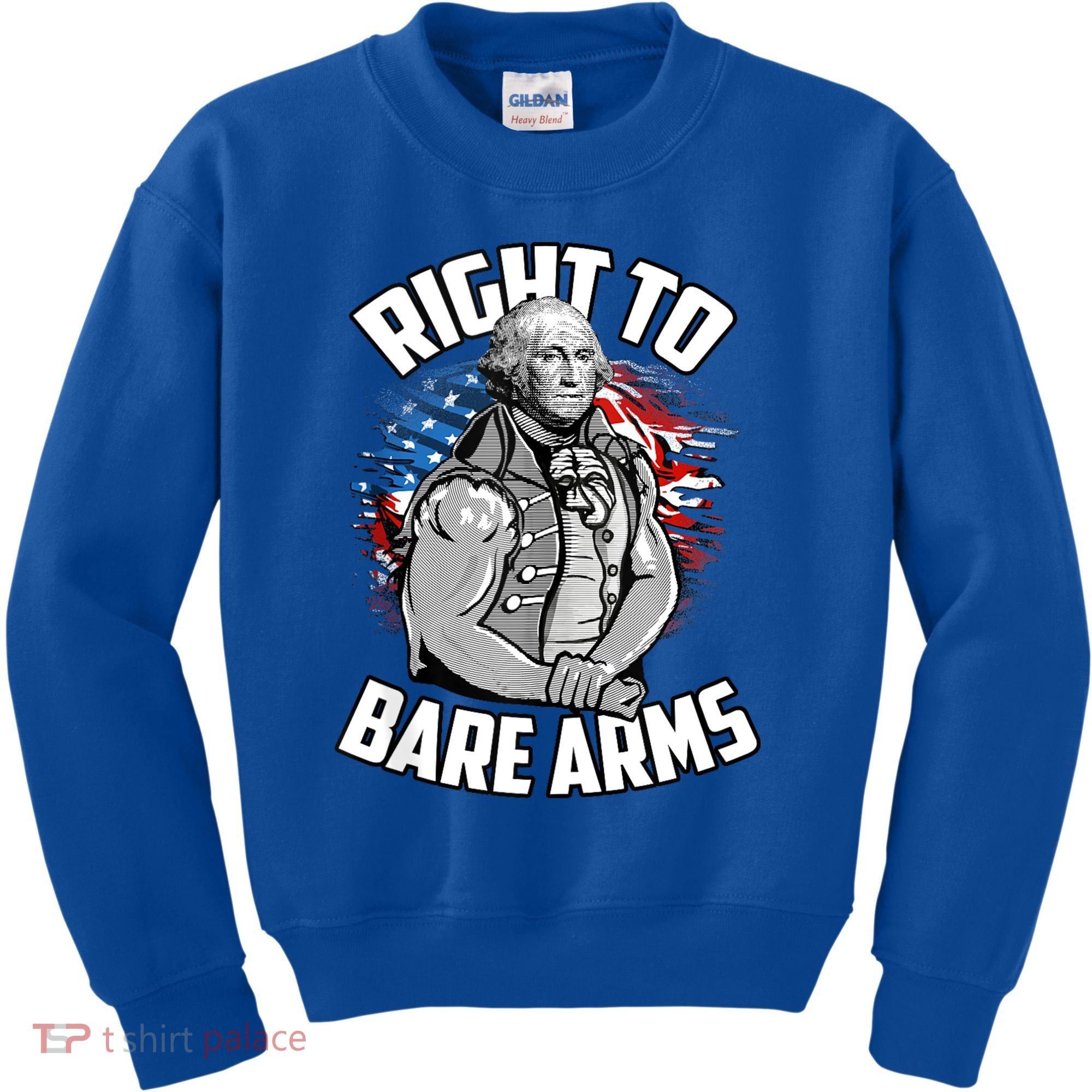 Right To Bare Arms 4th Of July Funny Gym Workout Kids Sweatshirt