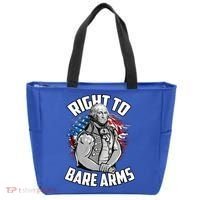 Right To Bare Arms 4th Of July Funny Gym Workout Tote Bag thumb 0