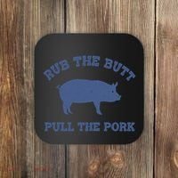 Rub The Butt Pull Pork Coaster thumb 0