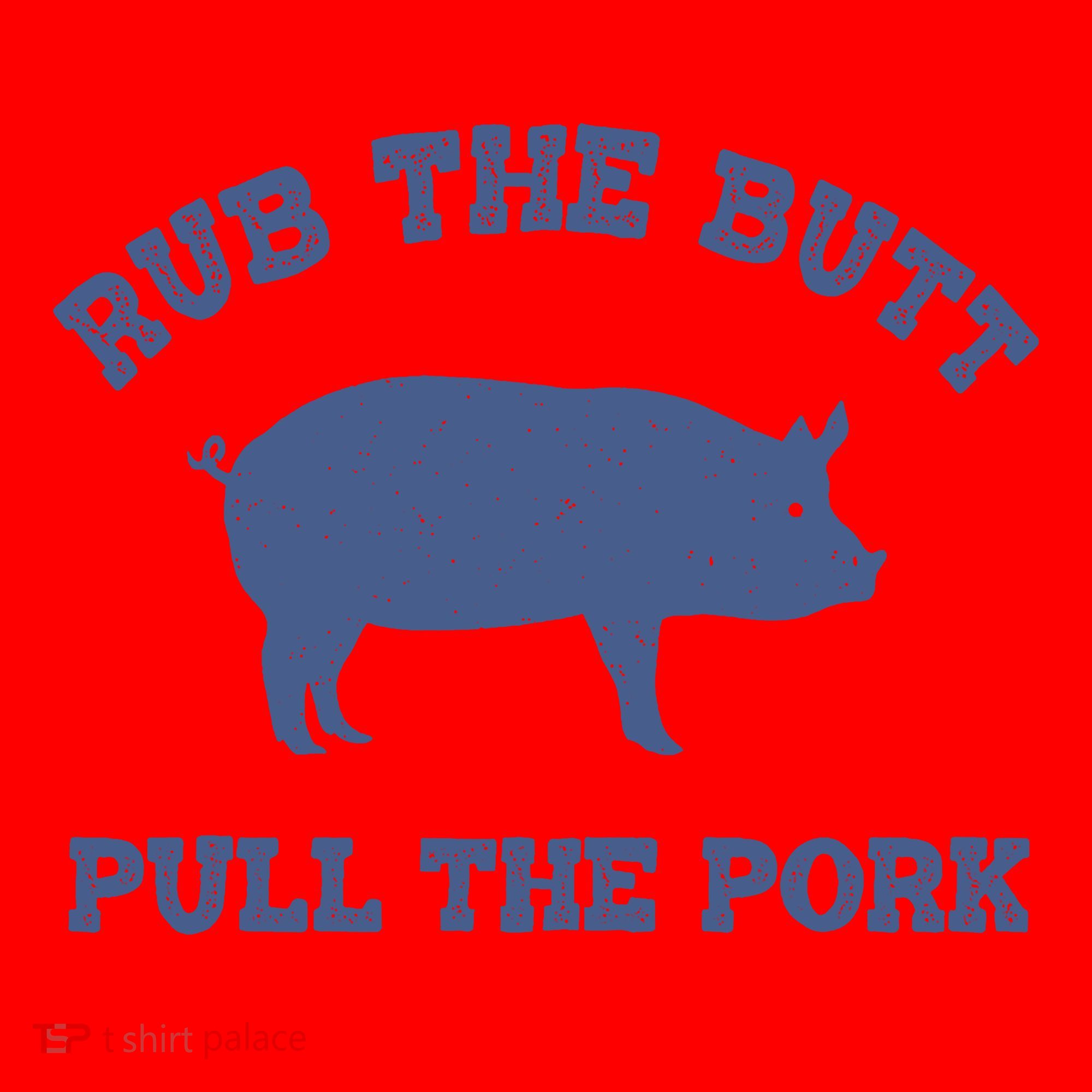 Rub The Butt Pull Pork Santa Hat