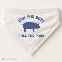 Rub The Butt Pull Pork USA-Made Doggie Bandana thumb 0